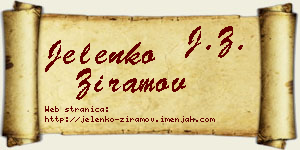 Jelenko Ziramov vizit kartica